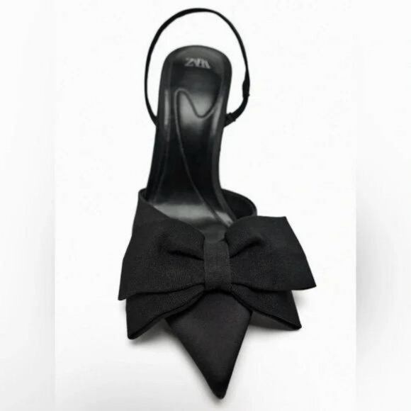 ZARA BOW TRIM HEELED SHOES - Picture 5 of 10